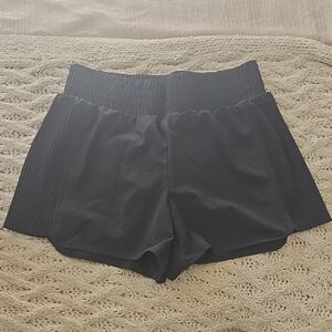 all in motion Black Athletic Shorts with Pleated Side Panels